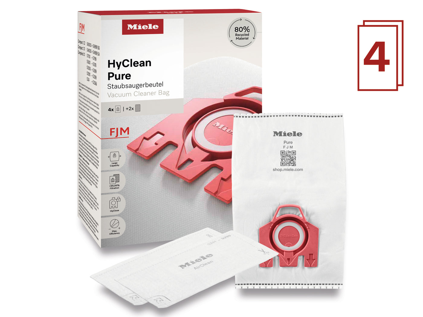 Miele FJM HyClean Pure Vacuum Bags