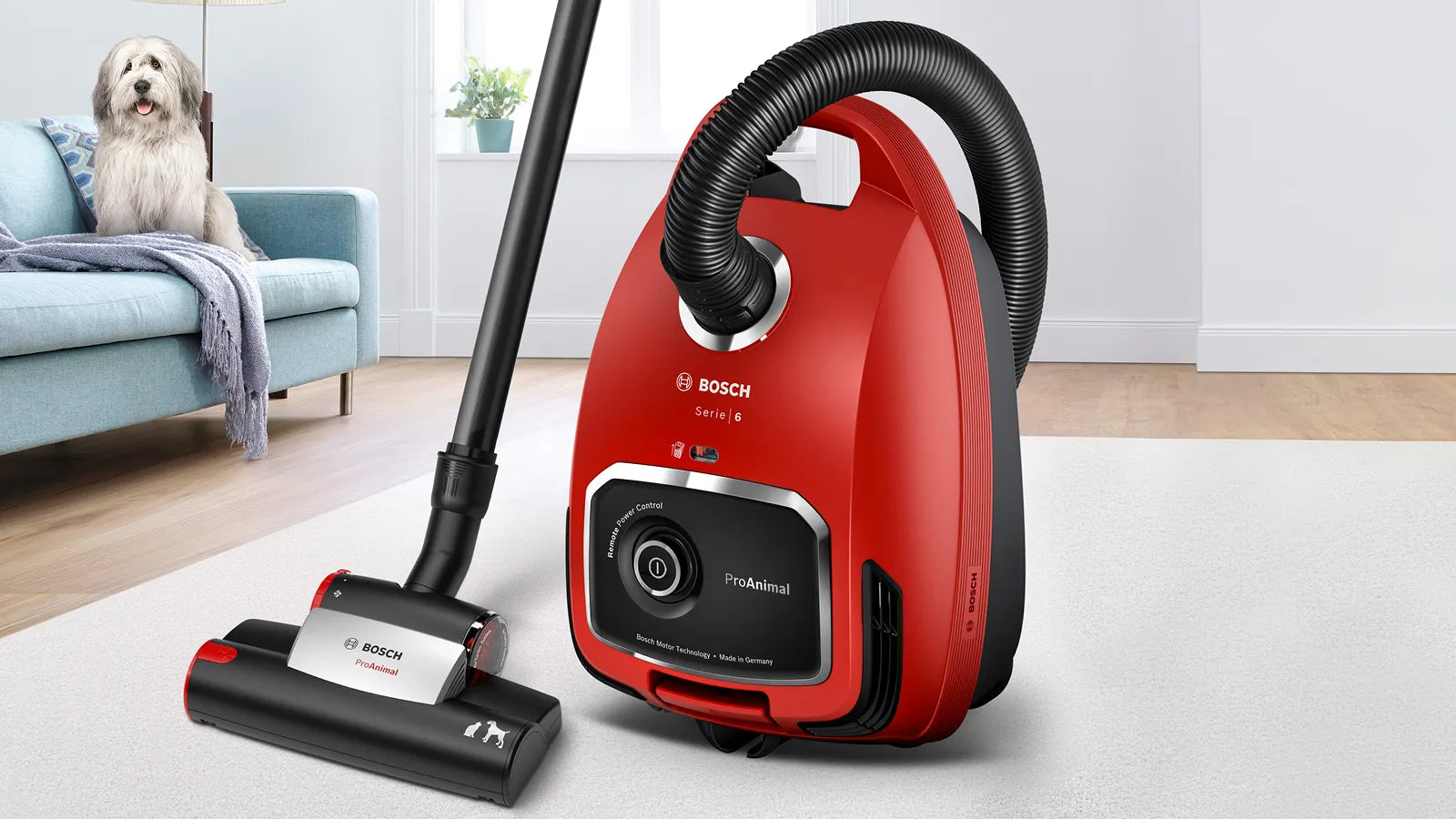 Bosch Series 6 Bagged vacuum cleaner ProAnimal Red