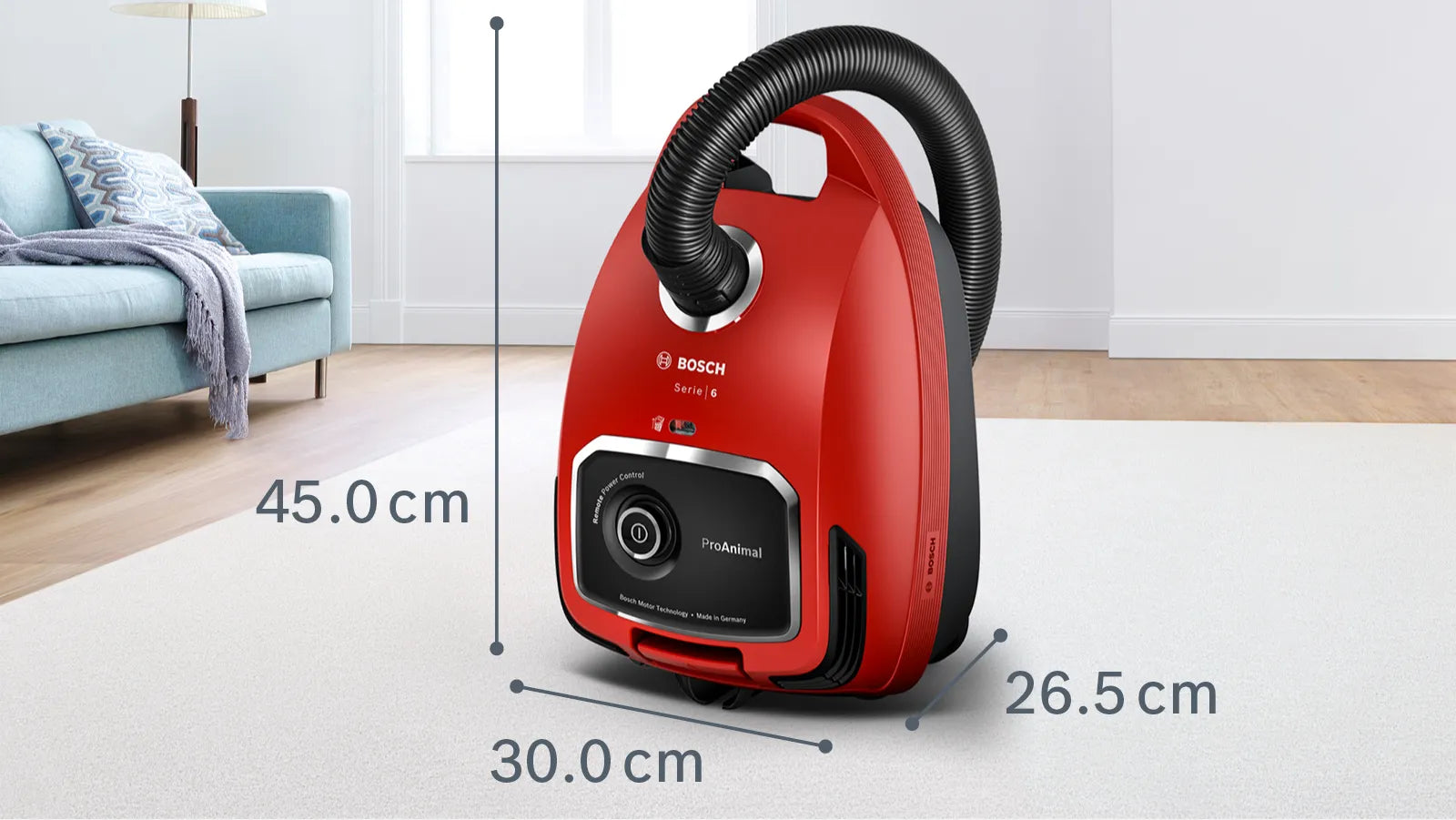 Bosch Series 6 Bagged vacuum cleaner ProAnimal Red