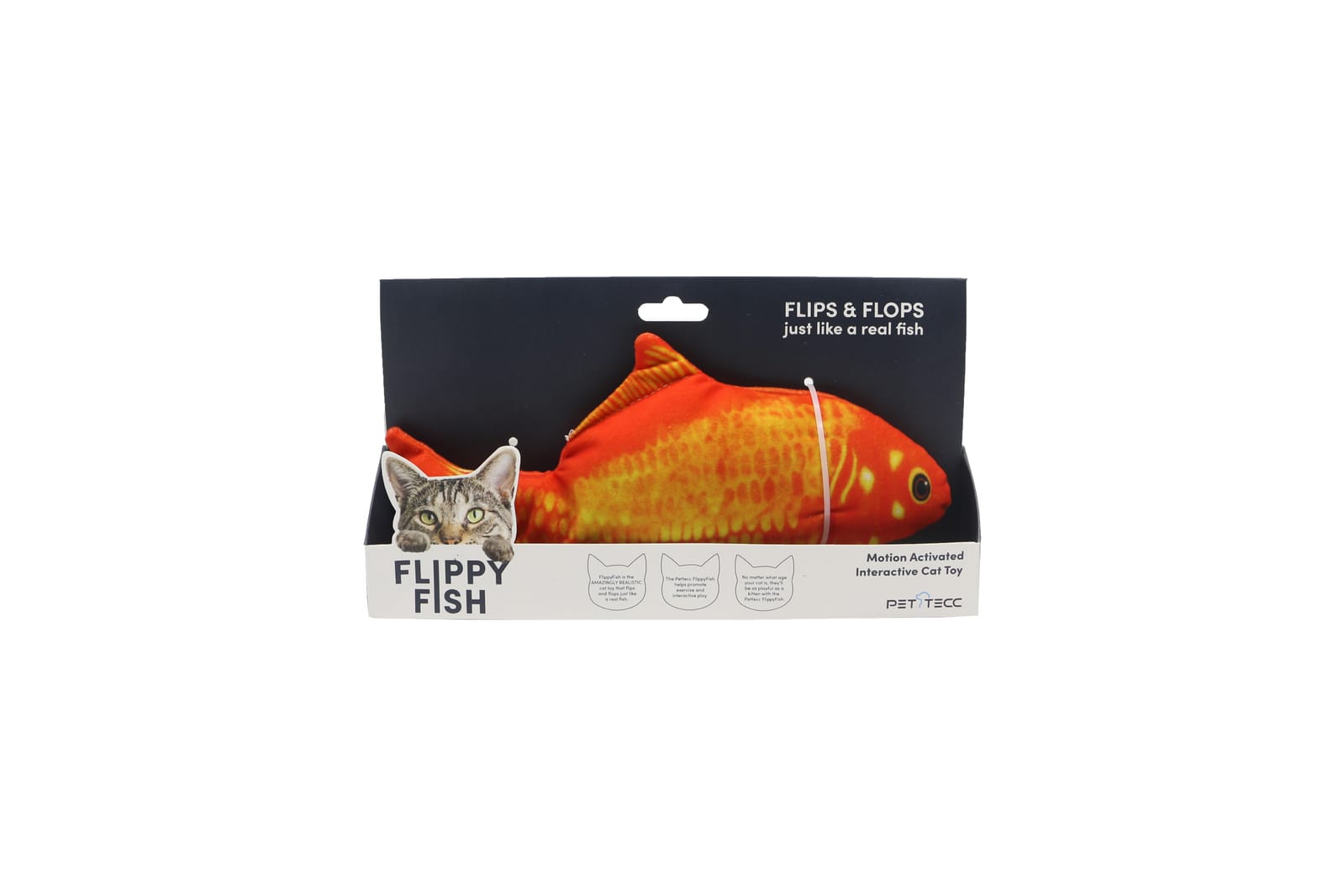 Flippy Fish Orange Cat Toy