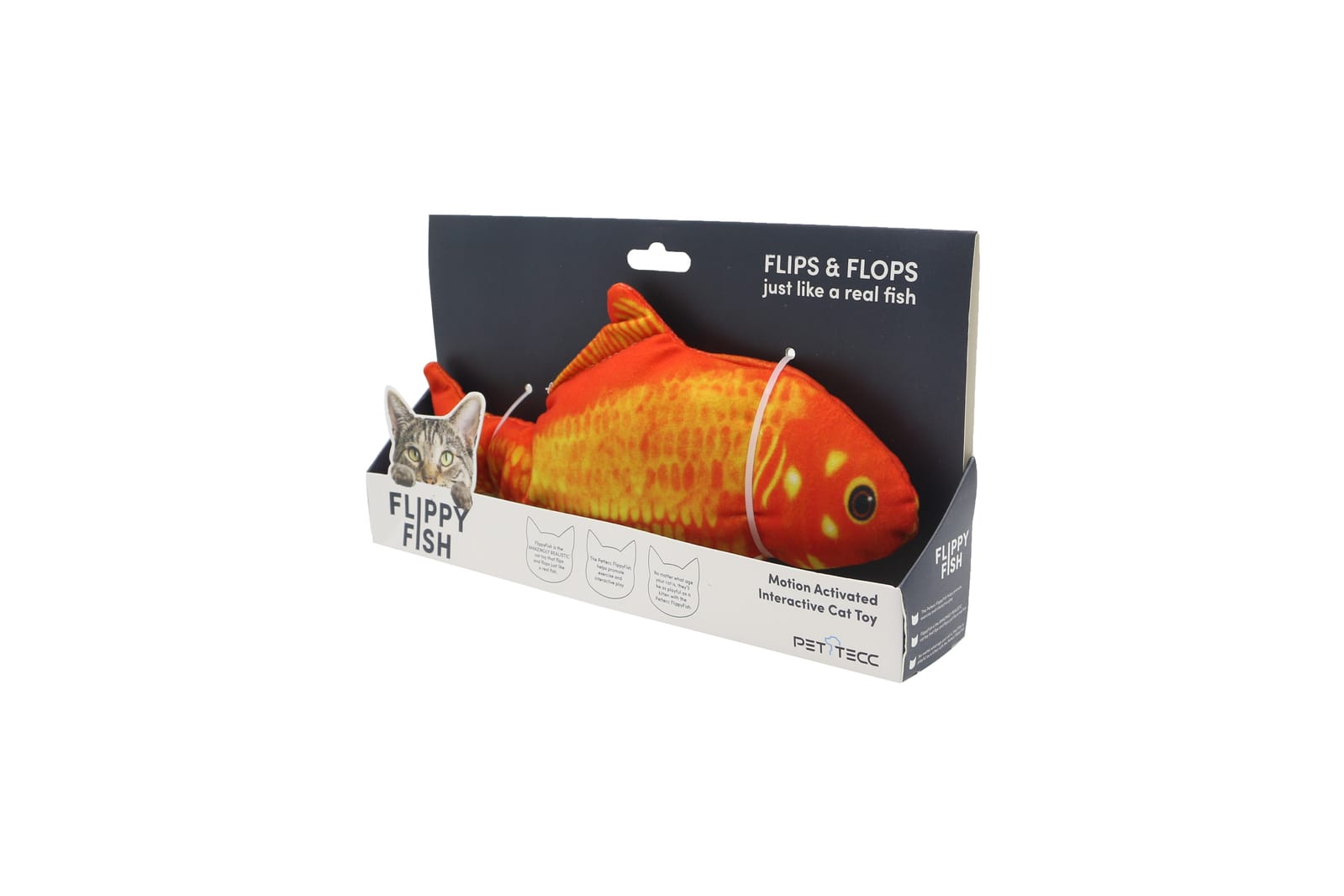Flippy Fish Orange Cat Toy
