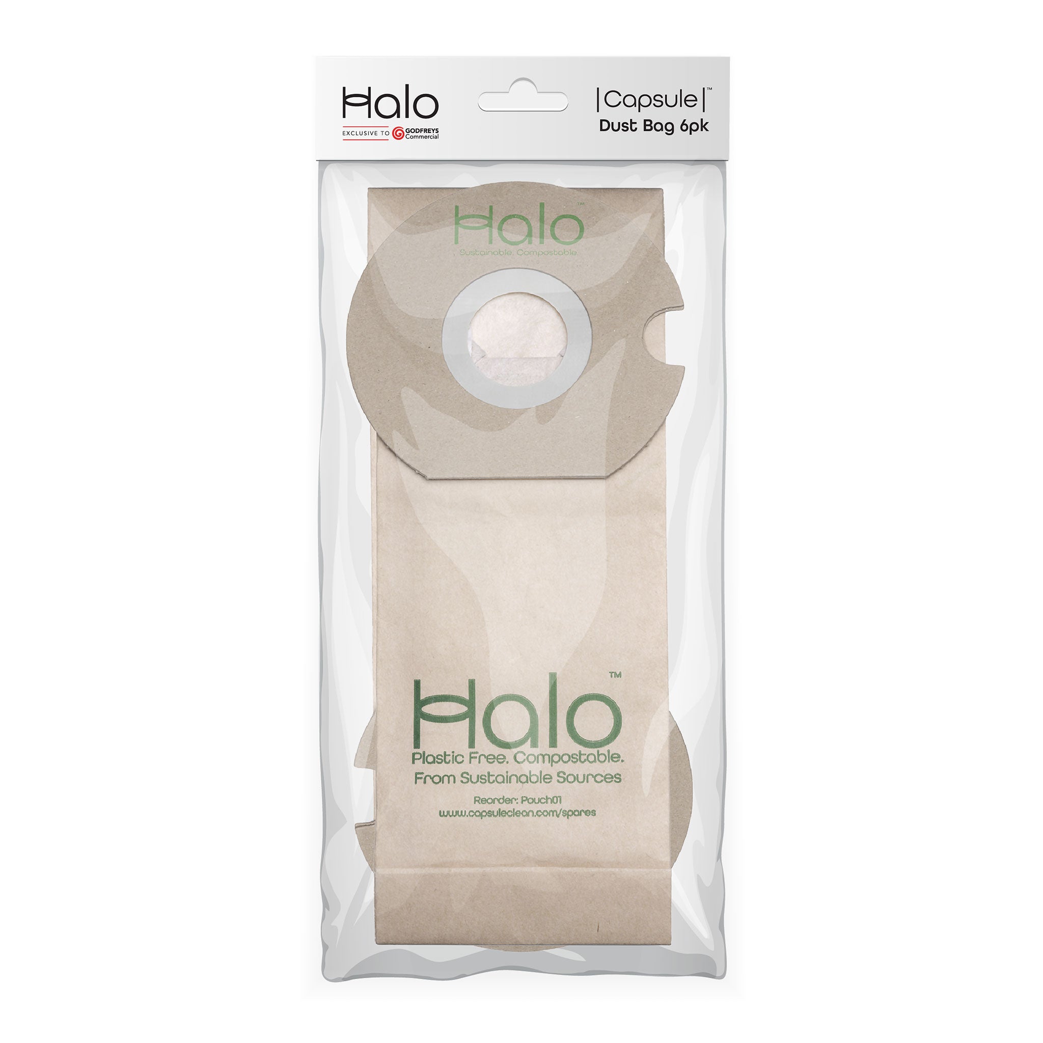 Halo Capsule Vacuum Dust Bags 6 Pack