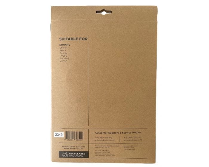 Clean Up CU68 Synthetic Vacuum Cleaner Bags 10pkt To Suit Numatic Henry & George