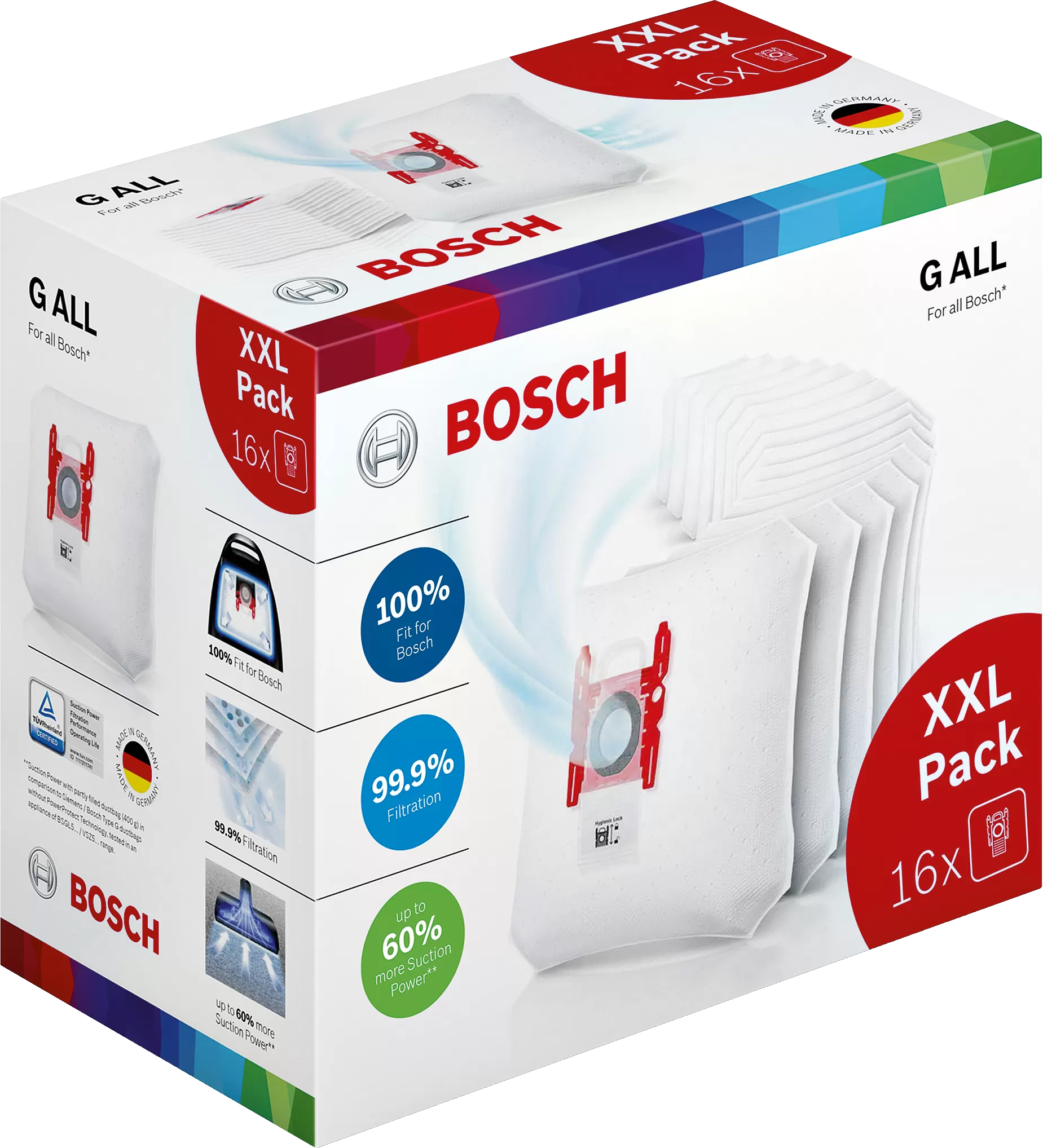 Bosch Vacuum cleaner Bag Type G ALL 16Pkt