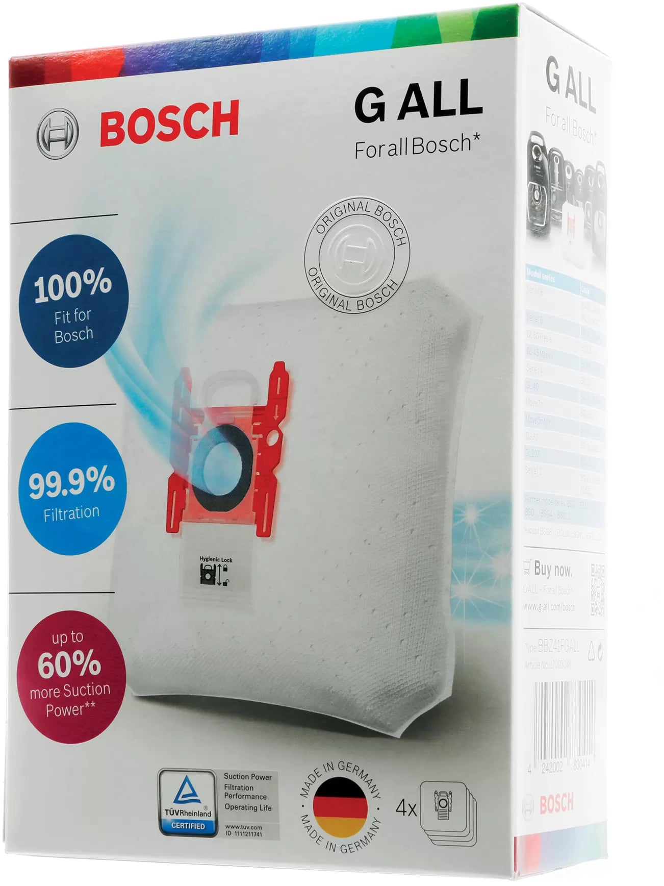 Bosch Vacuum cleaner Bag Type G ALL 4Pkt