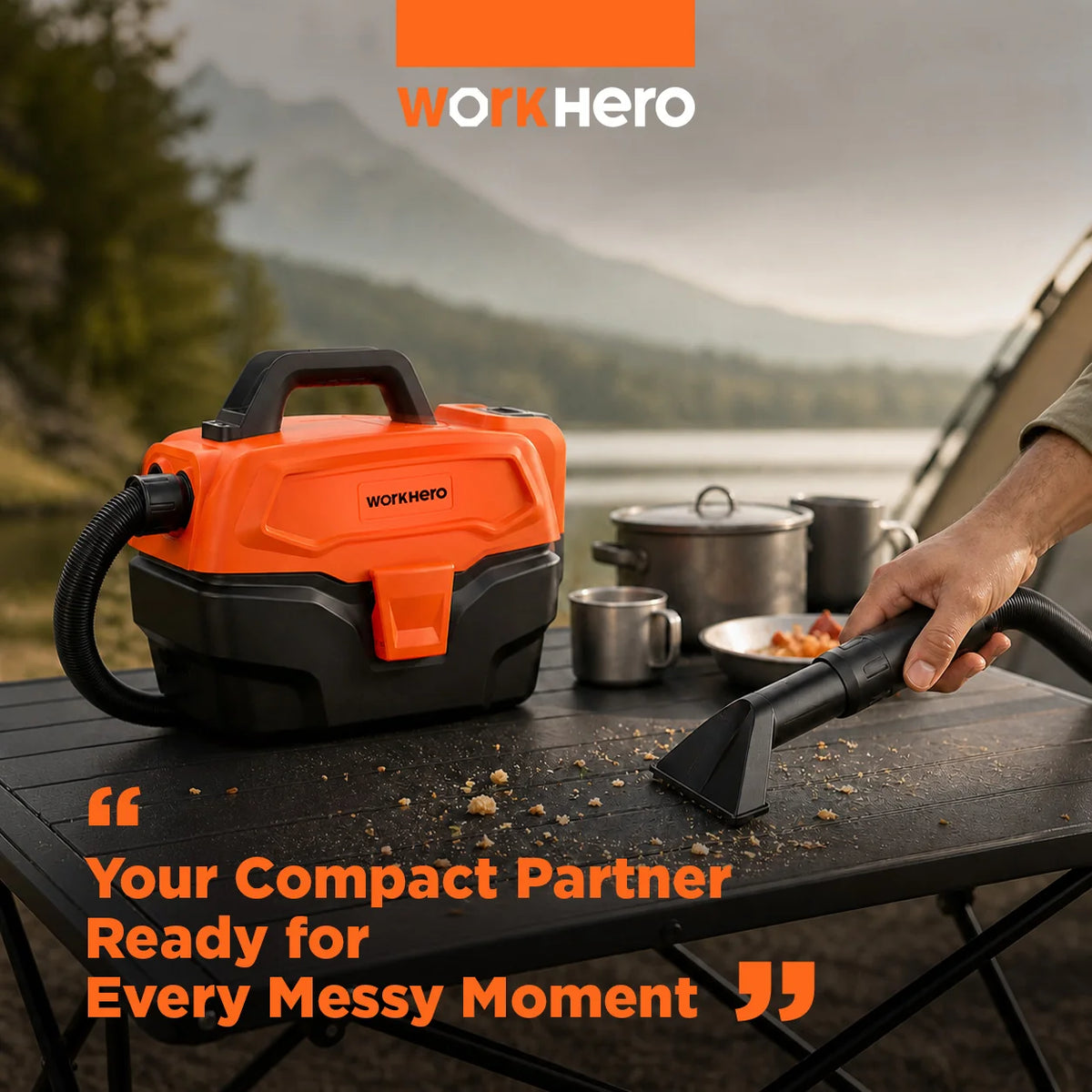 Work Hero Tradie Cordless Wet & Dry Vacuum Cleaner & Blower WD600